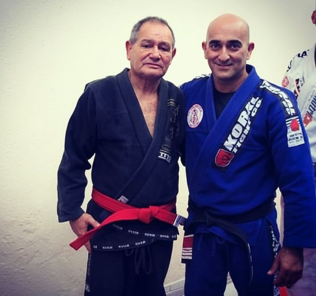 Mestre Orlando Saraiva ao lado do Sensei Cláudio Bueno
